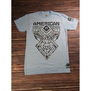 American Fighter‎ Mens Medium Blue Training T Shirt UFC MMA Gym Workout